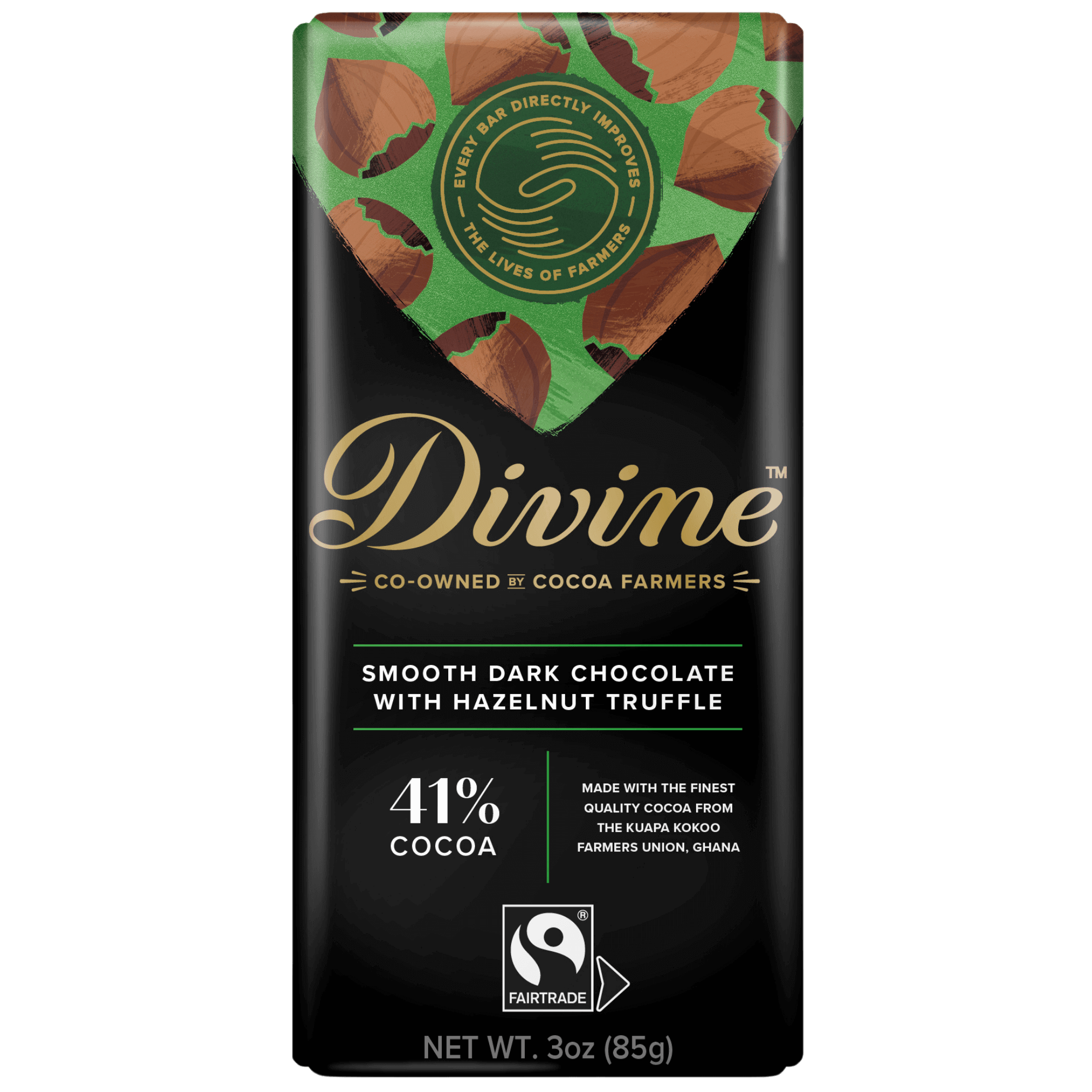 黒30、ブラウン10、Dブラウン10、グリス500g Divine Dark Chocolate with Hazelnut Truffle | Free 1-3 Day
