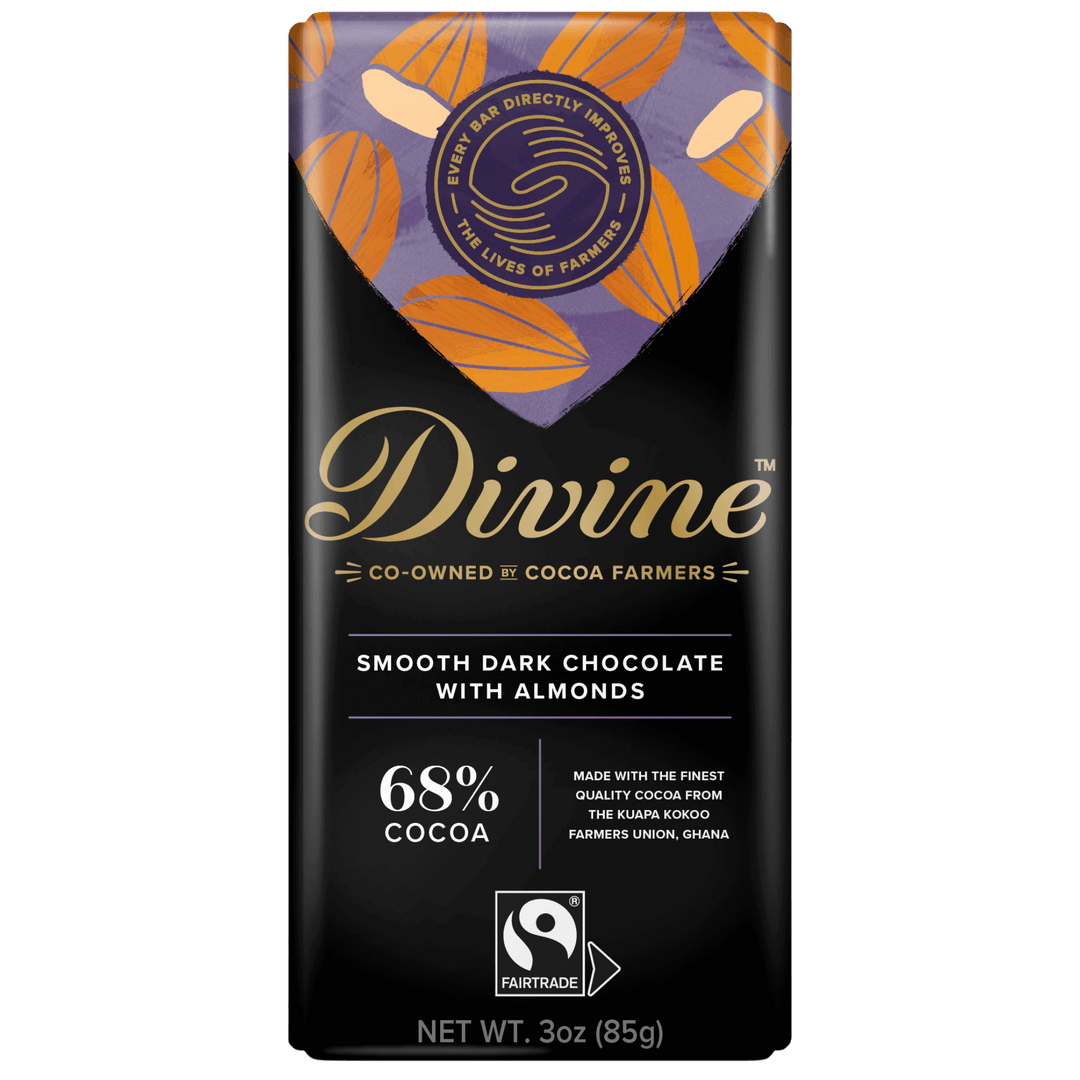65% Dark Chocolate with Almonds Sharing Bar, 3 oz.