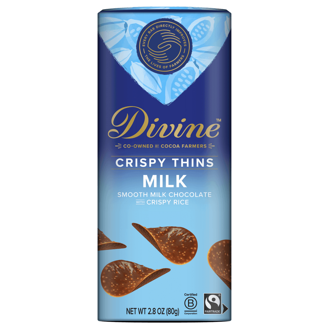 Milk Chocolate Crispy Thins,  2.8 oz Box