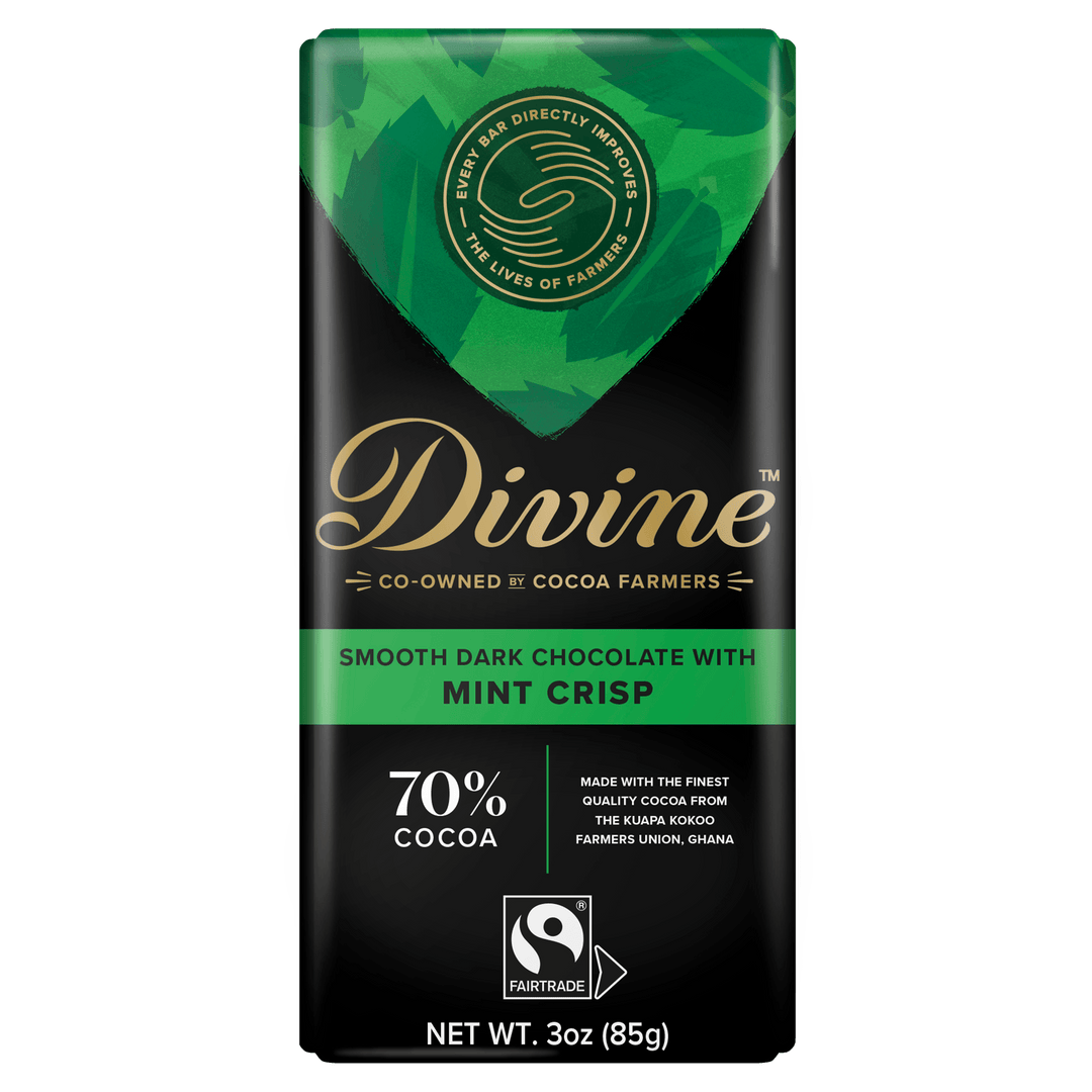 70% Dark Chocolate with Mint Crisp Sharing Bar, 3 oz.