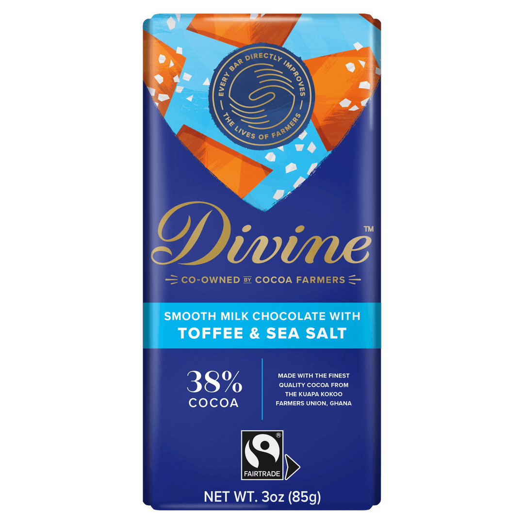 38% Milk Chocolate with Toffee and Sea Salt Sharing Bar, 3 oz.